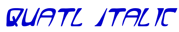 Quatl Italic шрифт